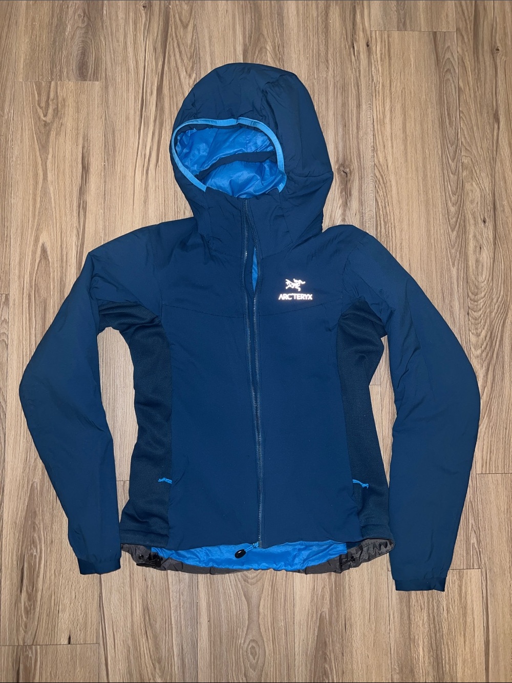 Arc'teryx Navy Blue Hooded Softshell Jacket